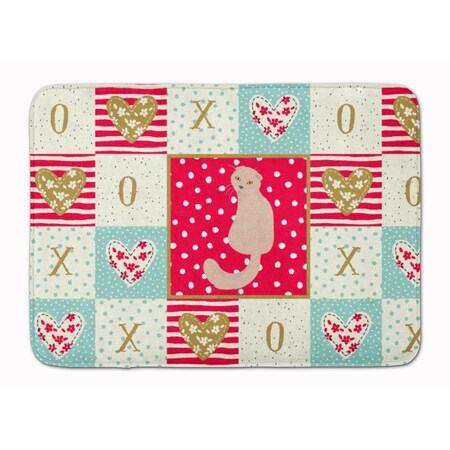 Carolines Treasures 19 x 27 in. Scottish Fold Cat Love Machine Washable Memory Foam Mat CK5783RUG